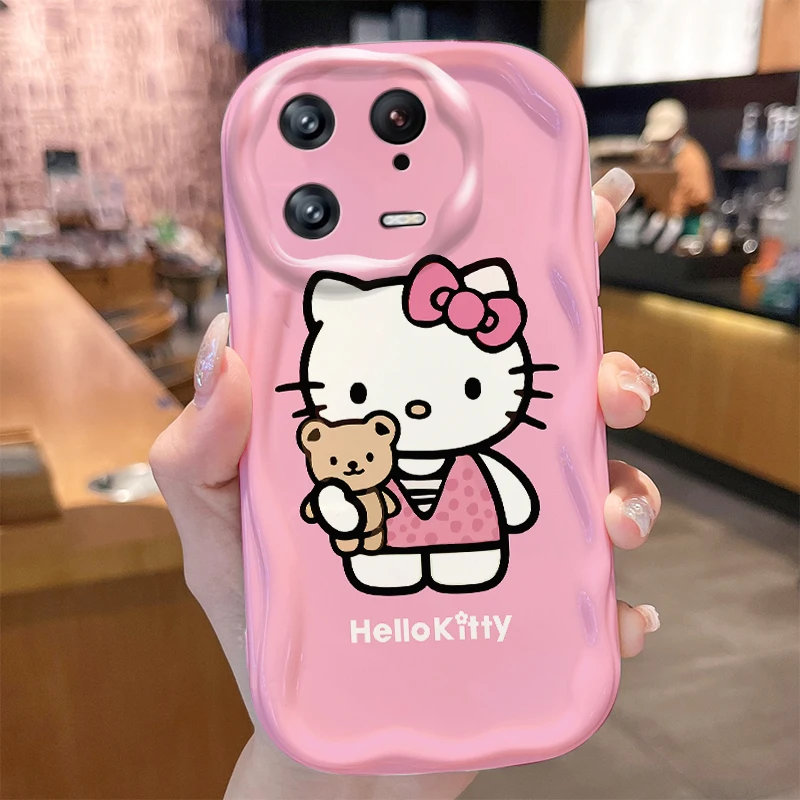 Sanrio Hello Kitty Kuromi Wave Case for Xiaomi Redmi Note 13 12 11 Pro Plus 13C 12C Turbo 12S 11S 10 9 11A 9C Prime 4G 5G Cover