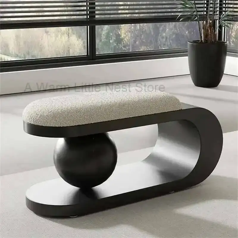 

Living Changing Room Shoe Stool Modern Furniture Home Light Luxury Bench Sofa Ottomans Creative Designer Bedroom Bed End Stool