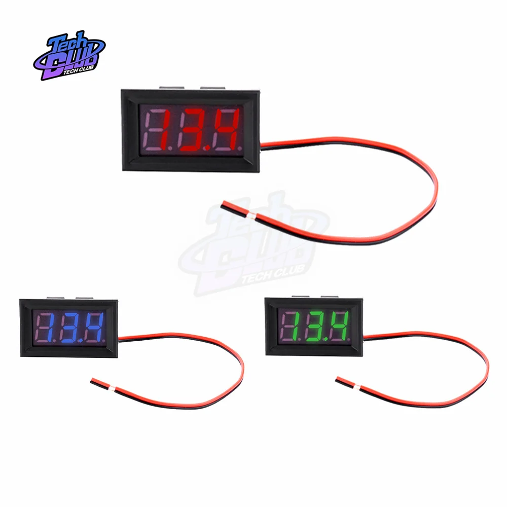 AC 70-500V 0.56" Inch LED Digital Voltmeter Voltage Meter Volt 2 Wires Red Green Blue Display DIY Instrument Tool