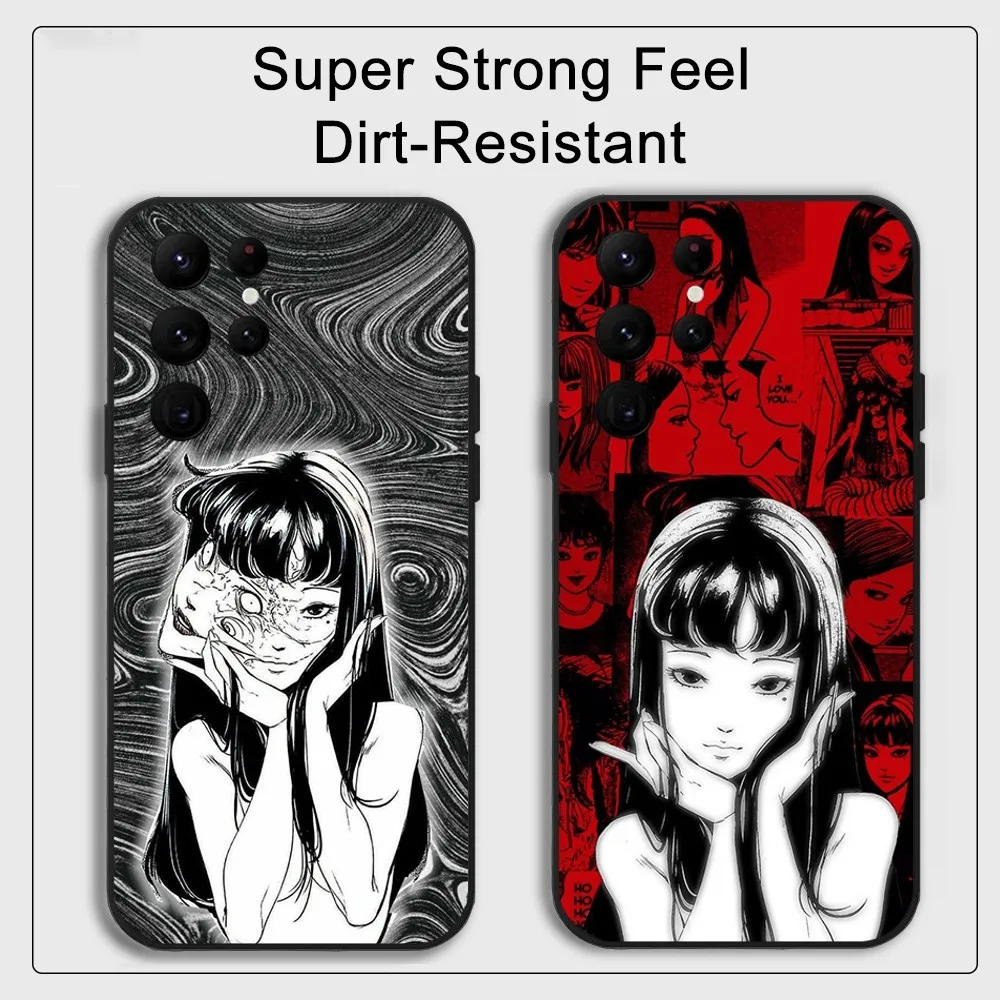 Horror Comic Junji Ito Tomie Tees Phone Case Samsung S series s20 s21 s22 s23 s24 FE Plus Ultra TPU Soft to Skin-friendly case