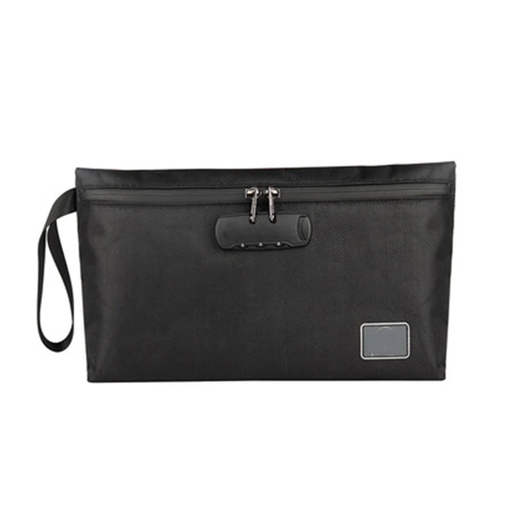 

1pc Activated Carbon Deodorizing Storage Bag Black Unique Design For Travel Hiking Camping Cosmetics Toiletries Pouch With Lock