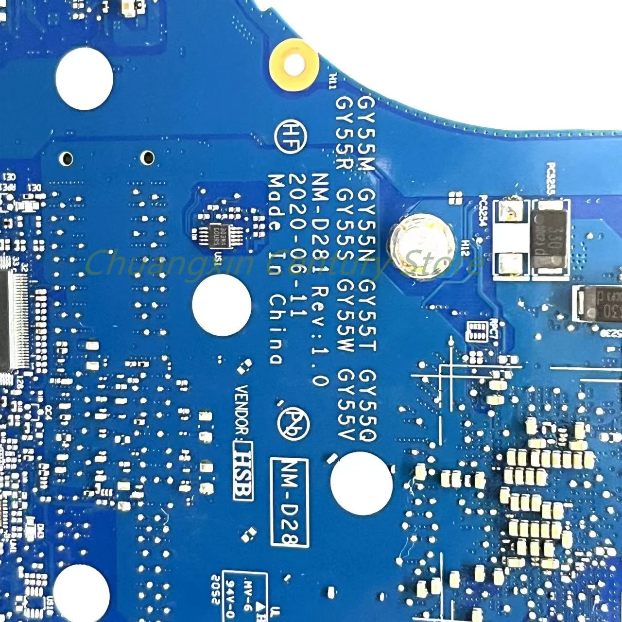NM-D281 مناسب لأجهزة الكمبيوتر المحمول Lenovo 5P-15ARH05H اللوحة الرئيسية CPU R5 R7 GPU: GTX 1660TI/RTX 2060 4G 6G 100% اختبار موافق