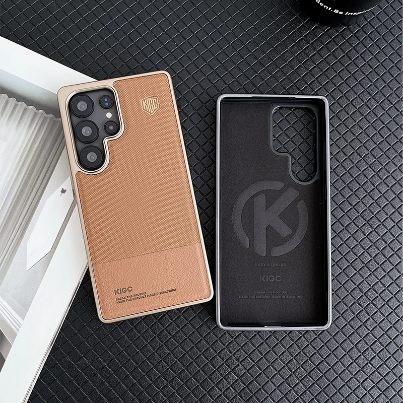 

For Samsung Galaxy S23 S24 S25 Ultra Plus Case KIGC Ultimate Perfection Series Matte Leather Back Cover