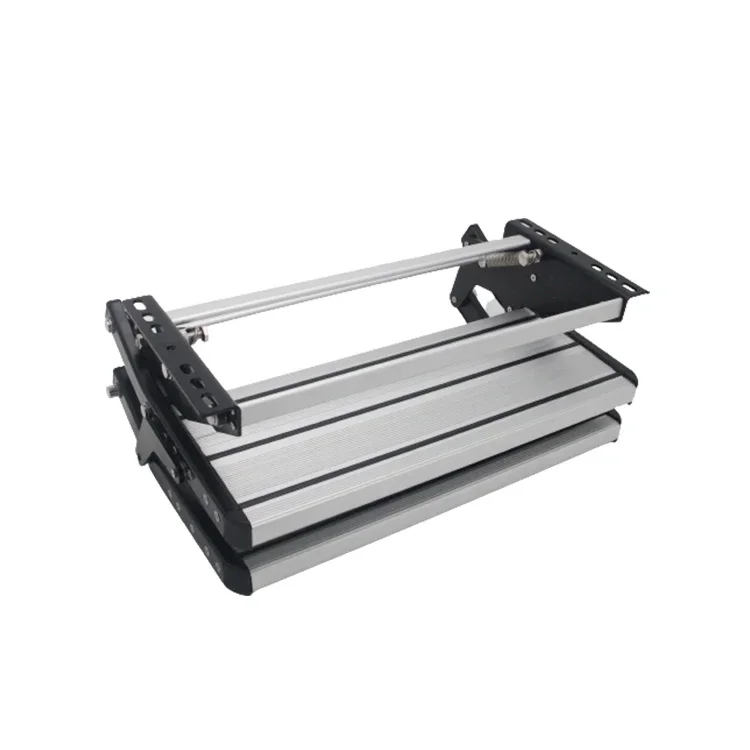 Autocaravana Motorhome 550mm Manual Double Steps Folding Aluminum Rv Platform Step for Caravan,Camper Accessories