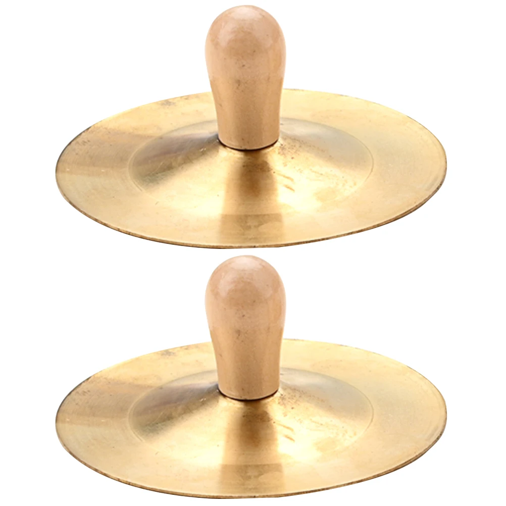

1Pair Small Finger Cymbals Metal Dance Musical Instrument Kids Party Prop Durable Smooth Edges Mini Percussion Belly Dancing