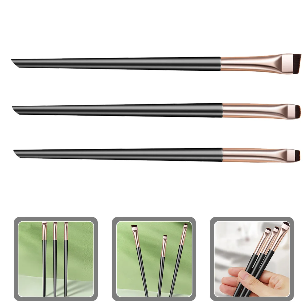 1 セットのアイライナーブラシセット、スムーズな角度付きアイライナーブラシアプリケーターツール、正確なアイライナーと眉毛のメイクアップに使用します。