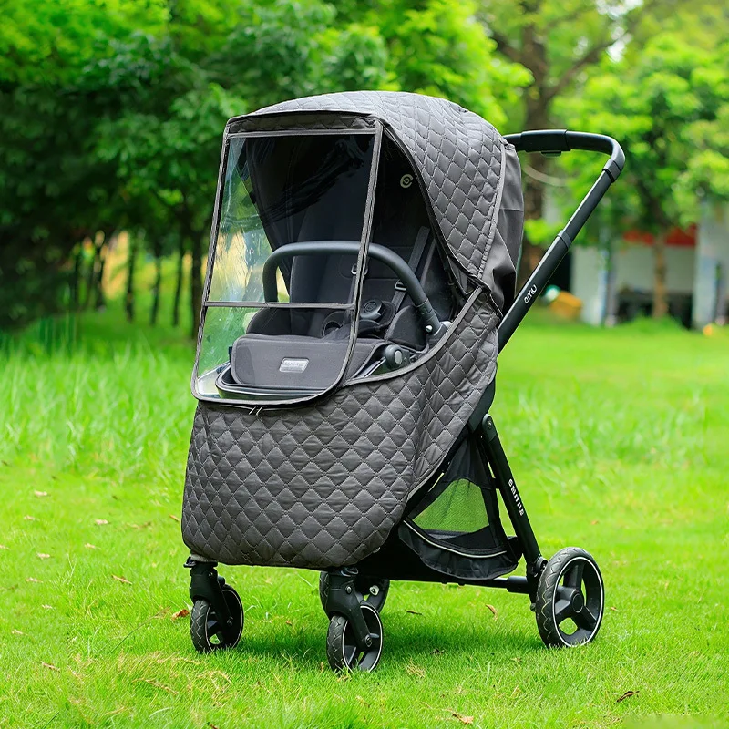 Baby Stroller Rain Cover Windshield Universal Baby Stroller Protective Car Canopy
