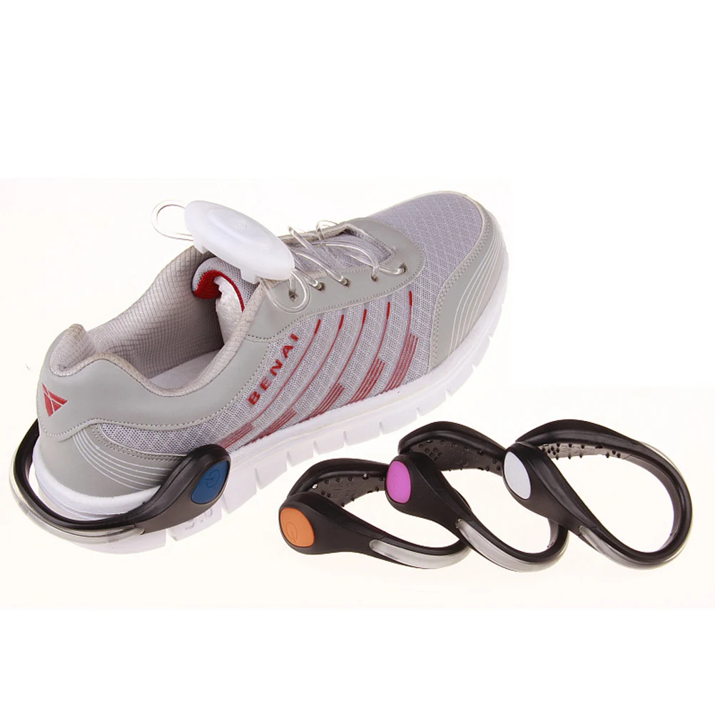 

2 Pcs LED Shoe Light Clips Safety Night Running Gear for Runners Joggers Bikers Walkers (White Light)