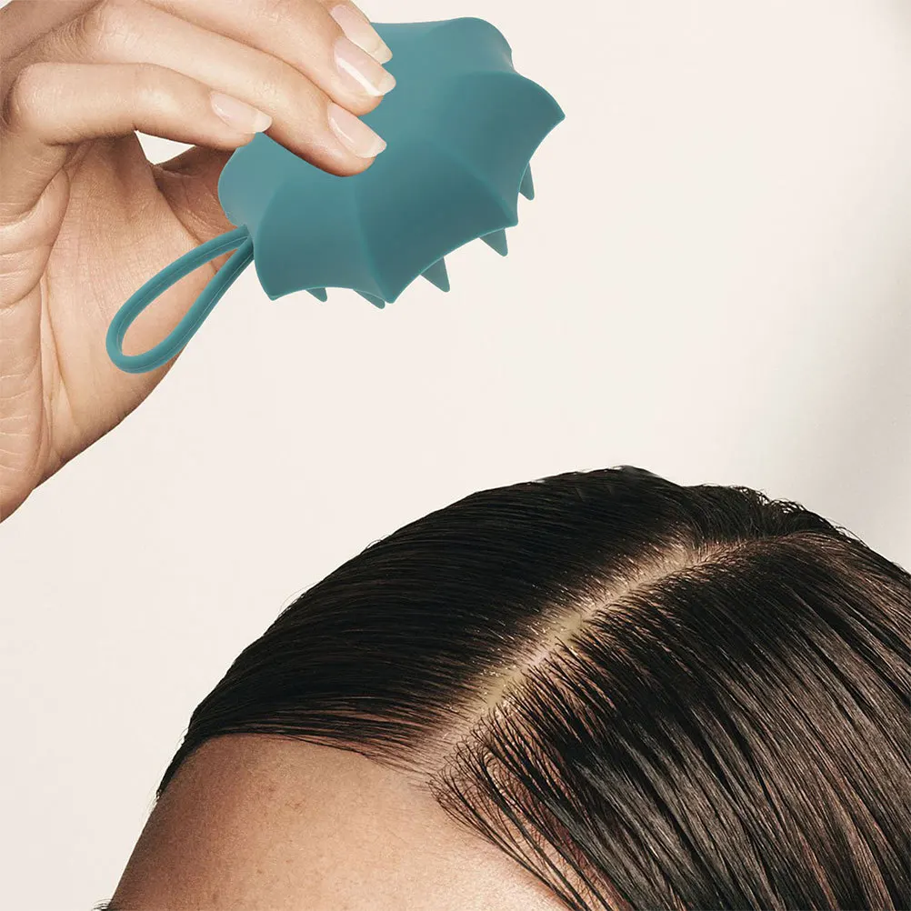 2Pcs Scalp Scrubber for Dandruff Removal Shampoo Brush with Ergonomic Design Improves Blood Circulation Gentle on All Hair Types