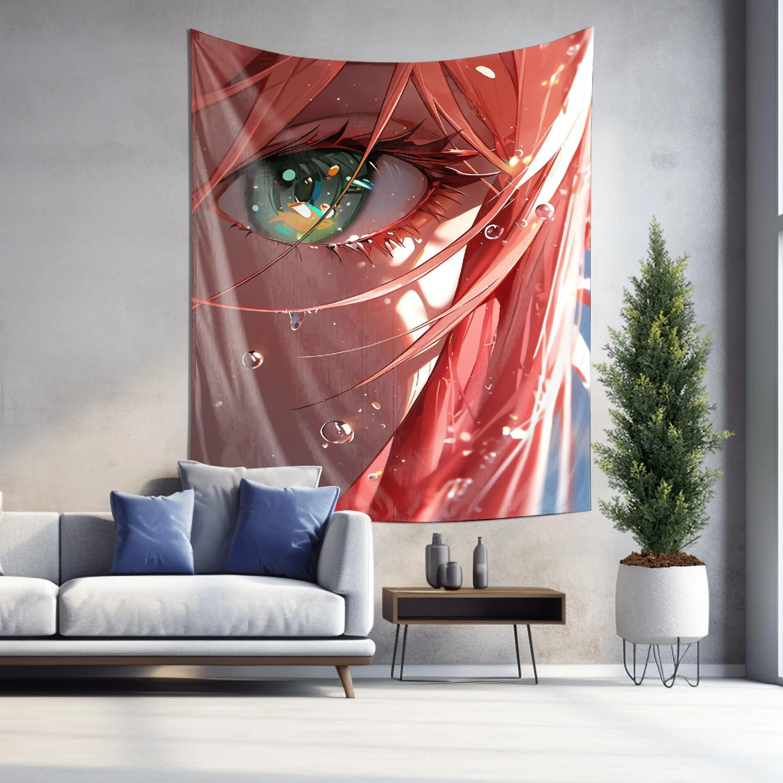 Dreamy Anime Eye Tapestry - Beautiful Art Wall Hanging, Essential Home Decor