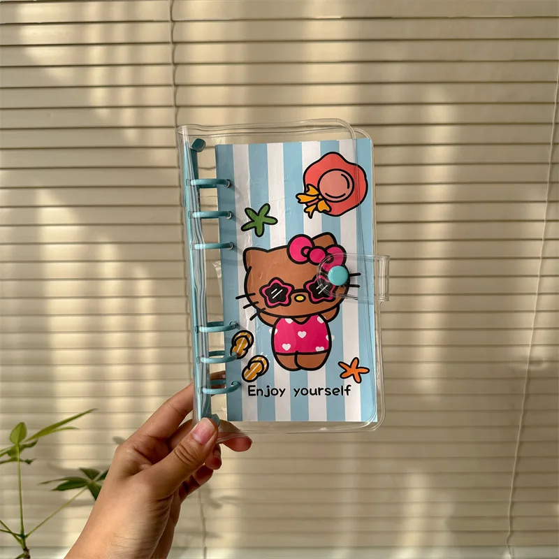 مرحبا كيتي الموثق لطيف فتاة الكرتون اللون كليب A6 دفتر الأستاذ الطالب اكسسوارات اللوازم المدرسية لعبة Kawaii هدية بالجملة #4