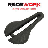 RACEWORK Saddle MTB Road Bike  Hollow Soft Comfortable Breathable Seat With Warning Taillight USB Road Bicycle Cycling Saddles