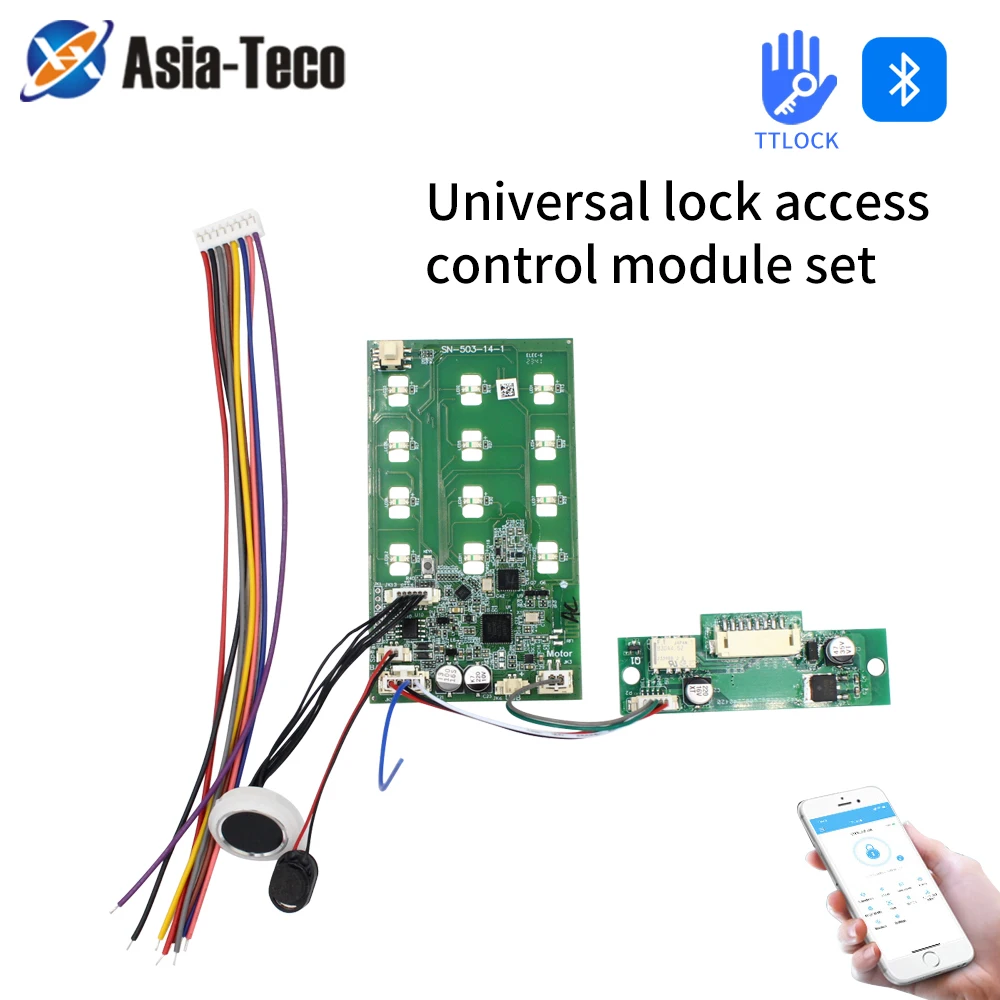 

TTLOCK App Access Control Fingerprint Keypad Module Board 4.5-9V Smart Lock Switch Module DIY Relay Door Lock Controller Module