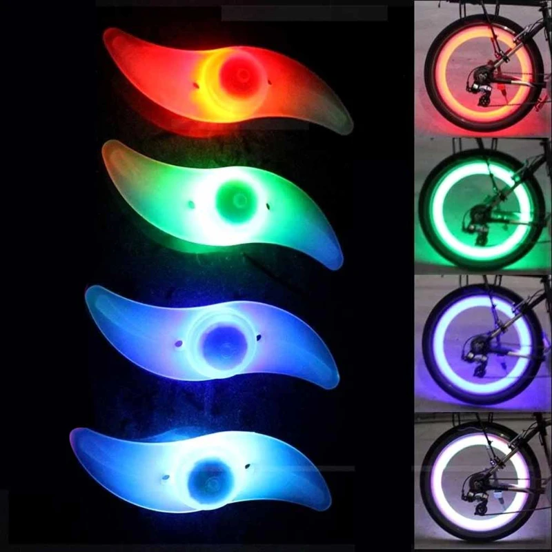 Bike Wheel Spoke Light Tire Lights 3 Mode LED Waterproof Bike Safety Warning Easy To Install Bicycle Accessories with Battery