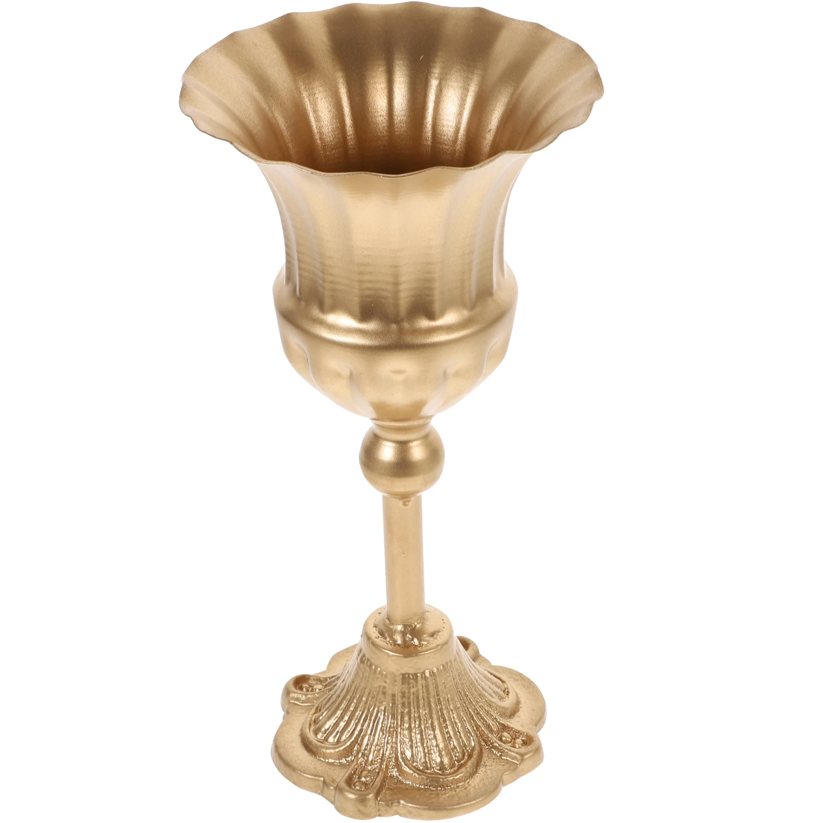 

1pcs European Retro Metal Vase Bedroom Table Decor Gold Flower Centerpiece Wedding Banquet Home Decorative Vase Flower