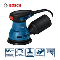 プロの電気サンダー,Bosch-GEX125 W,重いランダム軌道,木材塗装,金属面,290