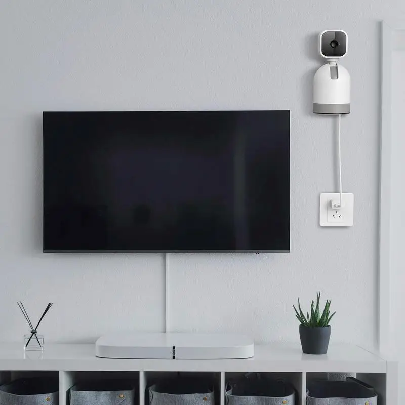 Security Camera Mount Stand For Blinks Mini Pan-Tilt Camera Acrylic Camera Shelf For Security Cam Easy To Install With Screws