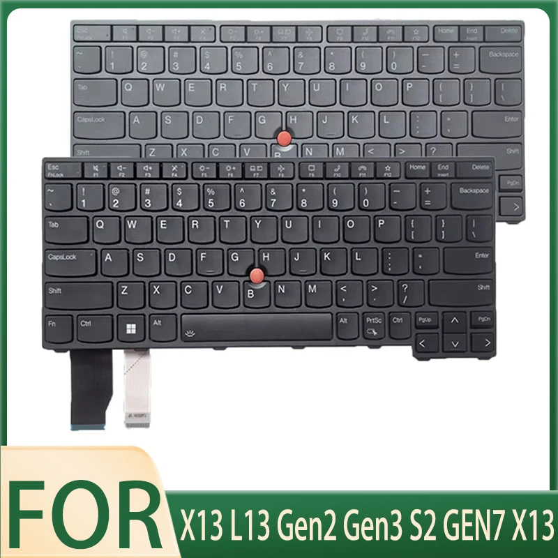 New Original Laptop English Keyboard For X13 L13 Gen2 Gen3 S2 GEN7 X13 yoga Gen3 Gen4