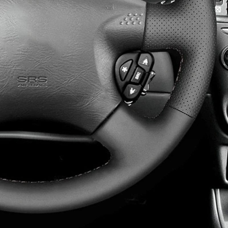 Non-Slip Black Microfiber Leather Braid Car Steering Wheel Cover For Nissan Almera (N16) X-Trail (T30) Terrano 2 Car Accessories view 3