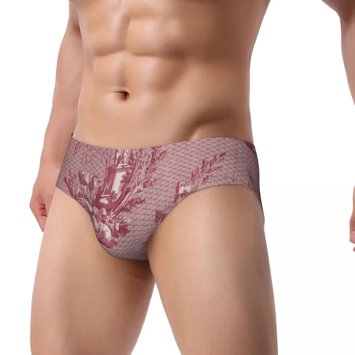 Custom Toile De Jouy Brief Panties for Women Comfort Stretch Family Stories And Ancient Tales Underwear