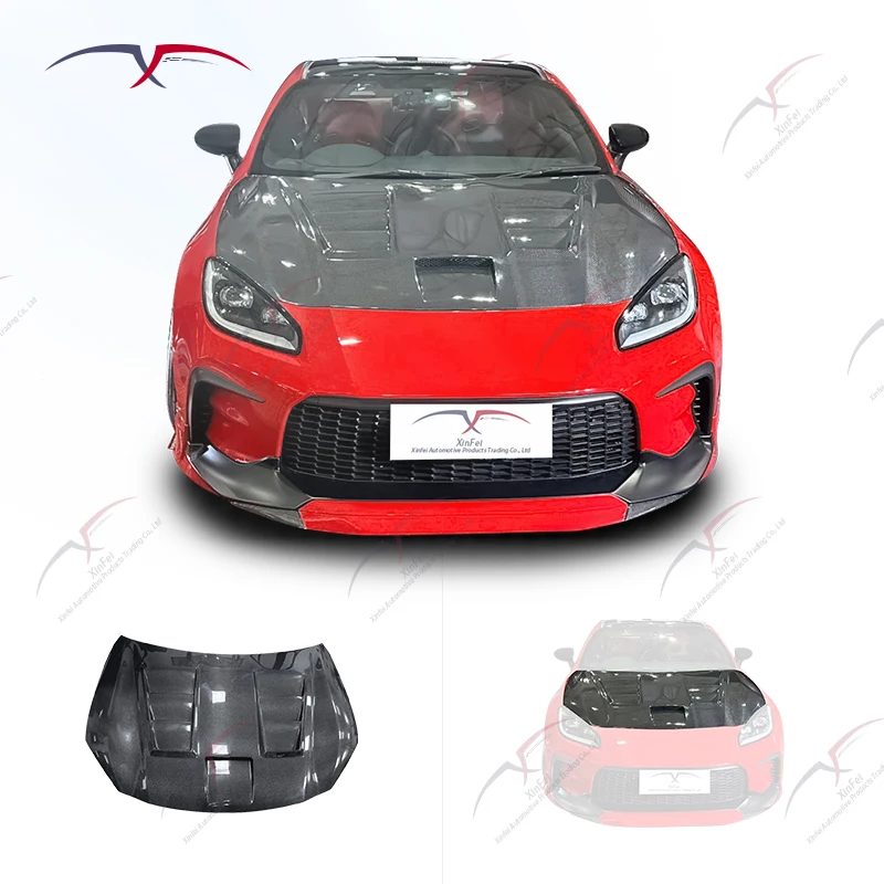 

XINFEI Car Engine Hood Modification Carbon Fiber Front Excavated Car Engine Hood for GR86 Subaru BRZ Body Kit Upgrade