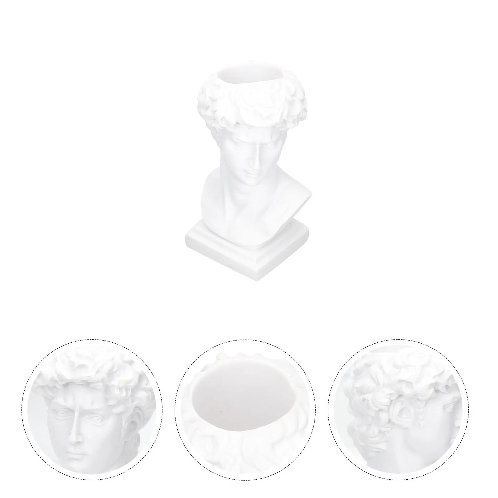 

David Head Gypsum Flower Arrangement Vase Creative Desktop Ornament Pen Holder Brush Holder Flower Arrangement Vase