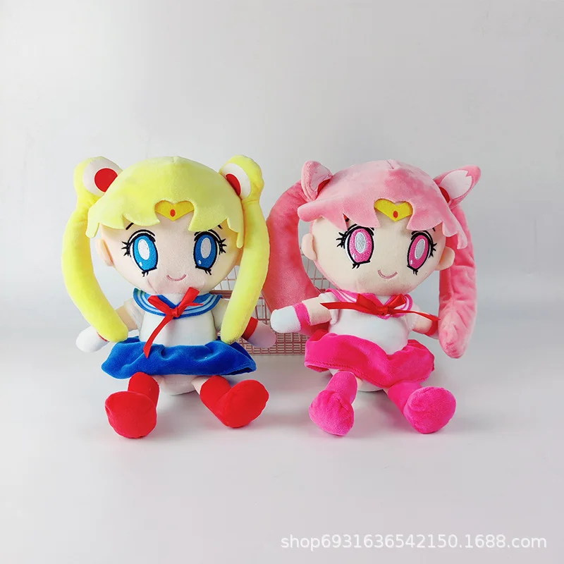 Jouet en peluche Sailor Moon Kawaii pour fille, lièvre de lune de chat, cadeau rempli de cœur, beurre d'anime mignon, décoration de la maison et de la chambre, cadeaux, 20cm