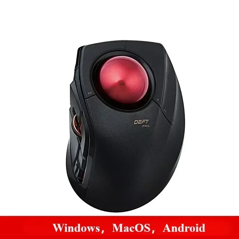 MiFuny CAD Mouse with Trackball Wireless Ergonomic Custom Key Drawing PS Designer Office Mouse for Laptops PC Accessory