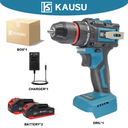 10mm Brushless Cordless Drill 23+1 Torque Setting Impact Screw Driver Multifunctional Power Tool For Makita 18V Battery