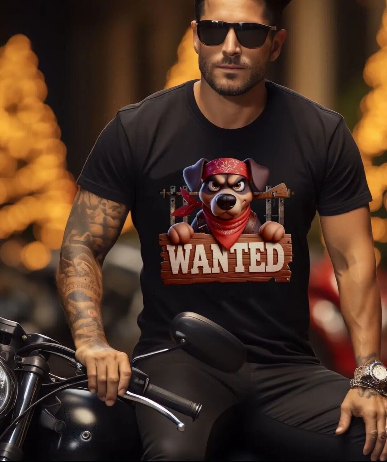 

Funny T-Shirt Design Dog Wanted Sarcastic Unisex T-Shirt S-2XL