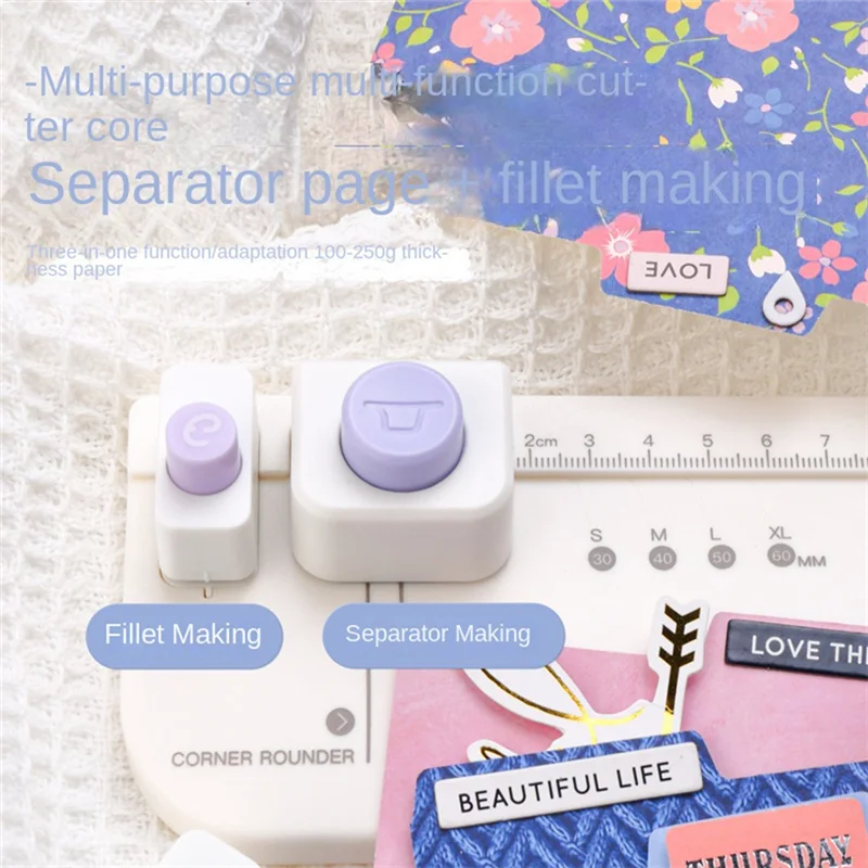 Latest Multi-Function Divider Page, DIY Production Board Round Corner Divider Line, DIY Bookmark Index Tag Punch