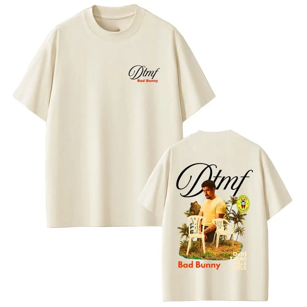DeBi TiRAR MaS FOToS DTMF T Shirts Rapper Bad Bunny T-shirt Men Women Clothing Fashion Hip Hop Oversized T-shirts Streetwear