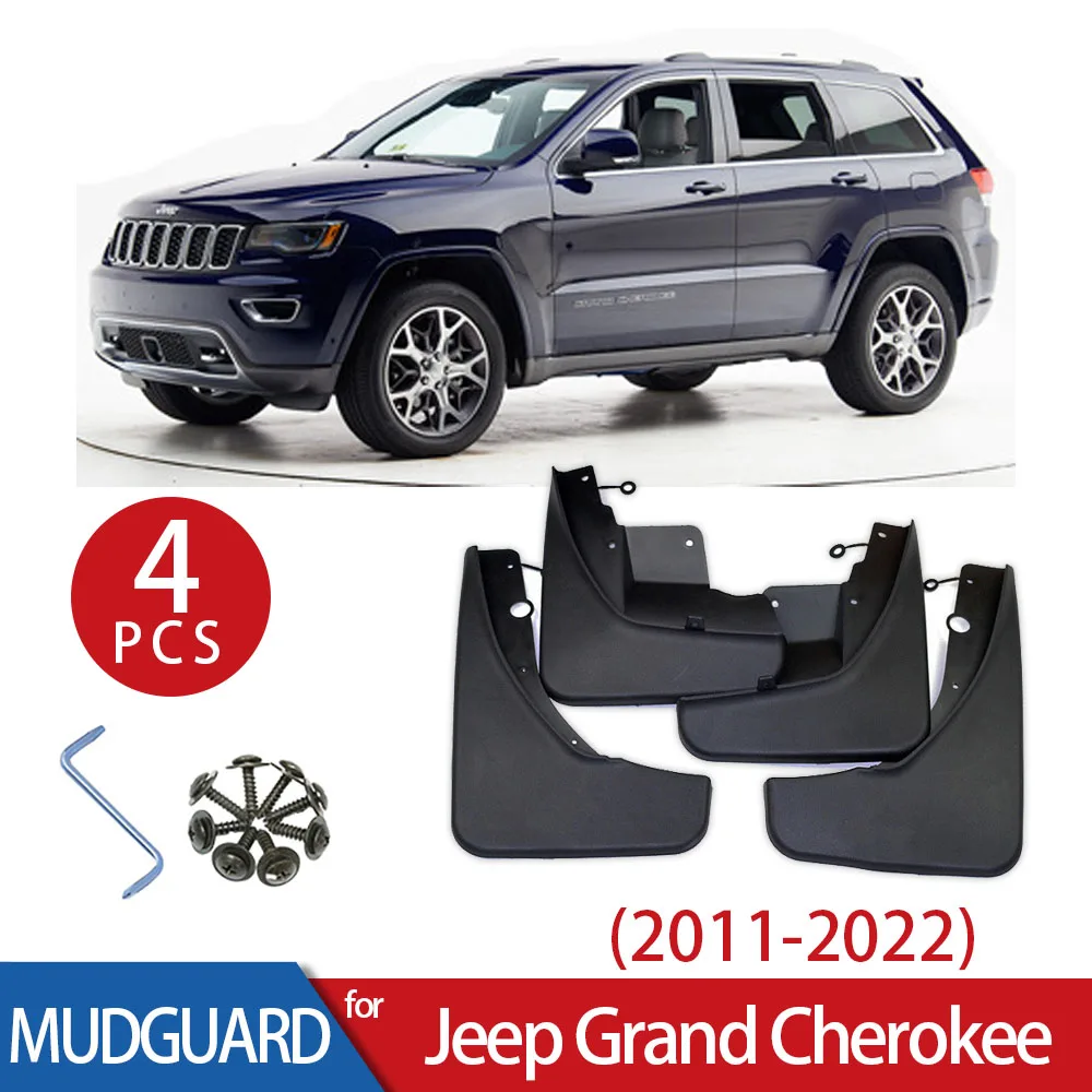 

4PCS Mud Flaps Splash Guards Mudguard Mudflap with Hardware Kits Accessory Compatible with Jeep Grand Cherokee (WK2) 2011-2022