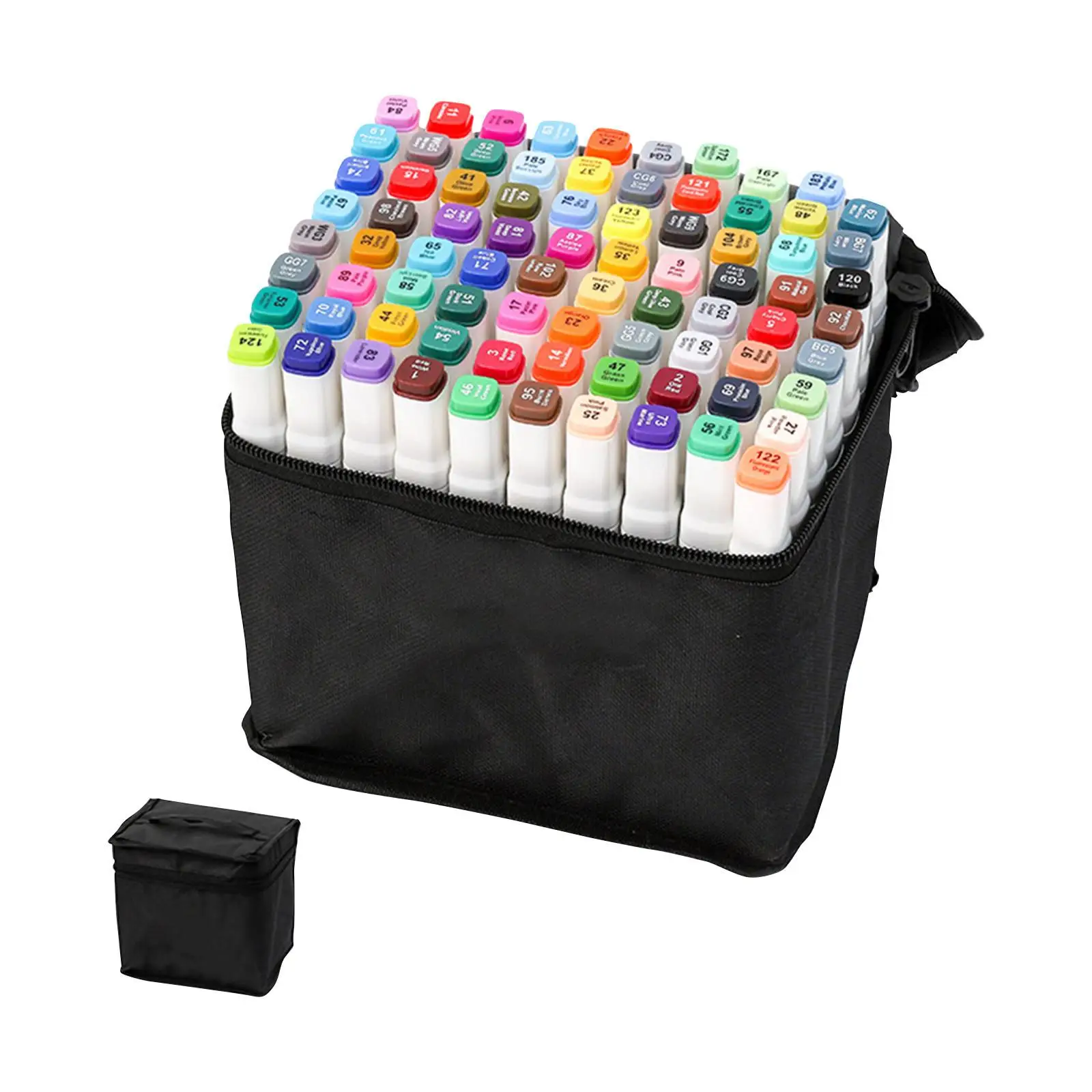 Marker Brush Tips End Based Art Marker Set For Adult Artists Coloring Illustrations - Sandalwood Markers - Ended Brush And