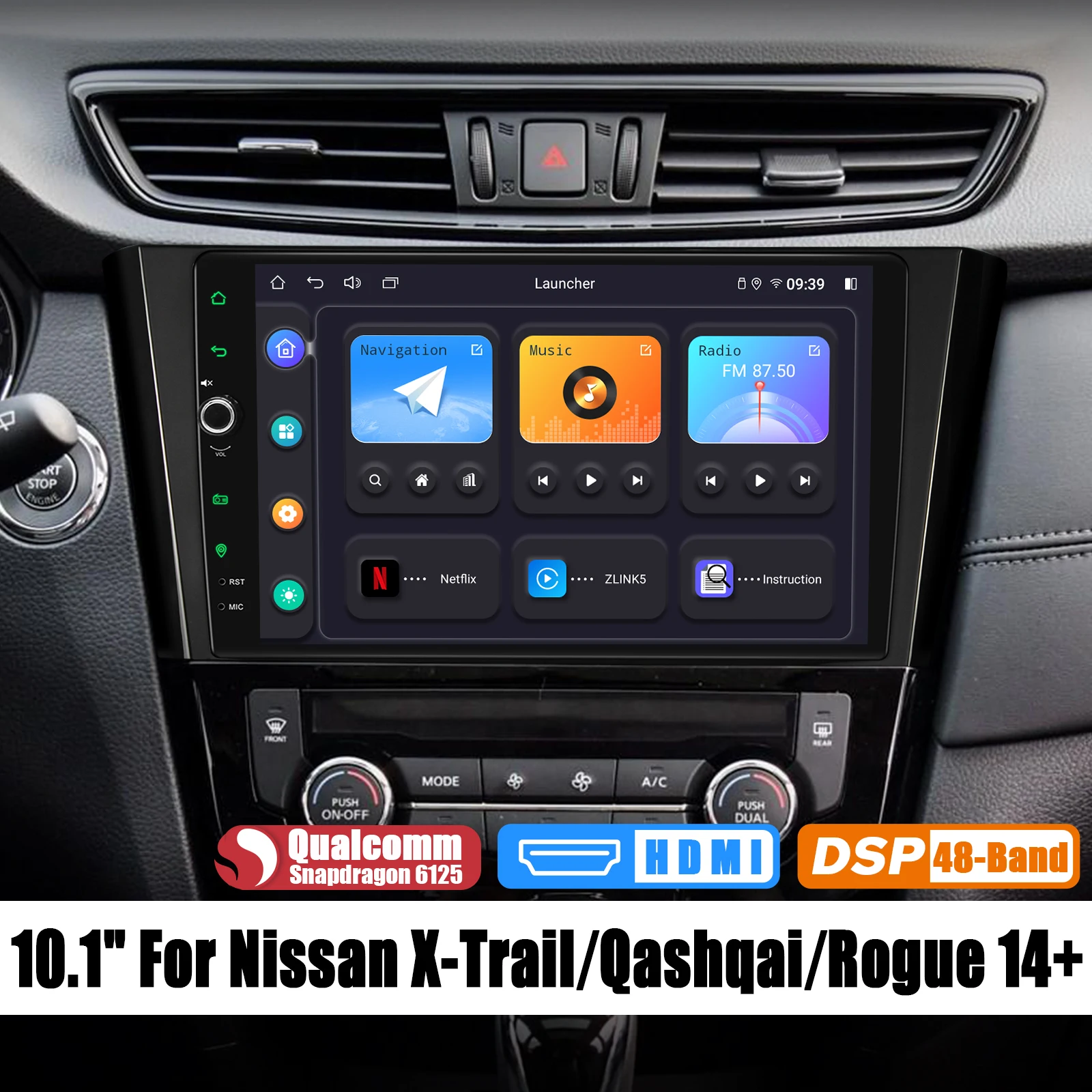 

JOYFORWA Android Car Radio Stereo Multimedia Player 10.1" With 1280*800 Touch Screen For Nissan X-Trail Qashqai Rogue 2014+