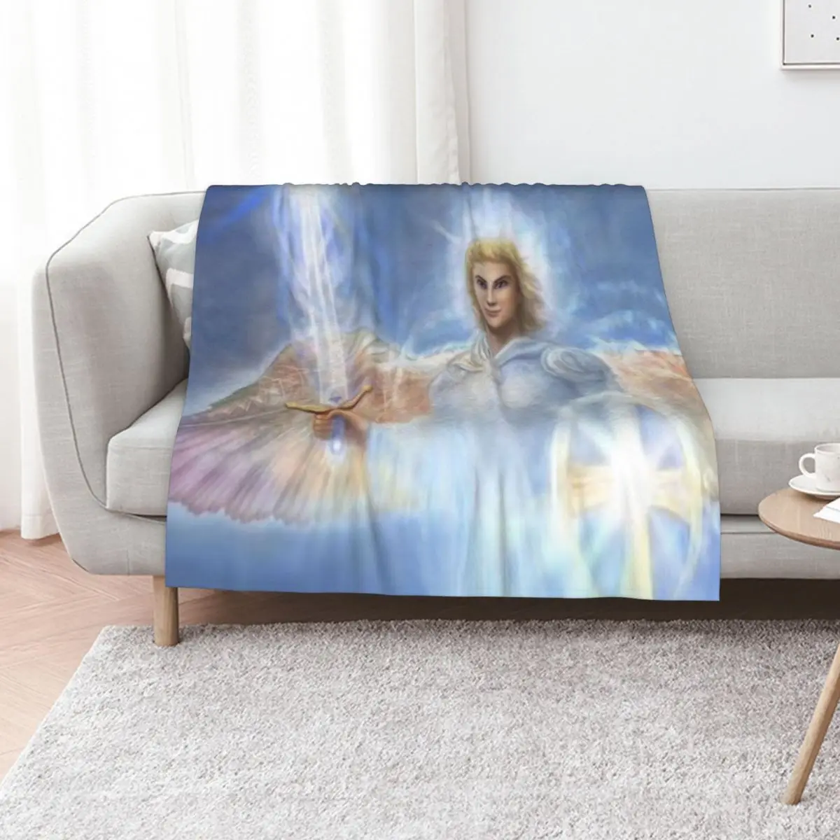 بطانية رمي Saint Michael The Archangel مرجحة للأريكة المزخرفة منقوشة لبطانيات الأطفال #1