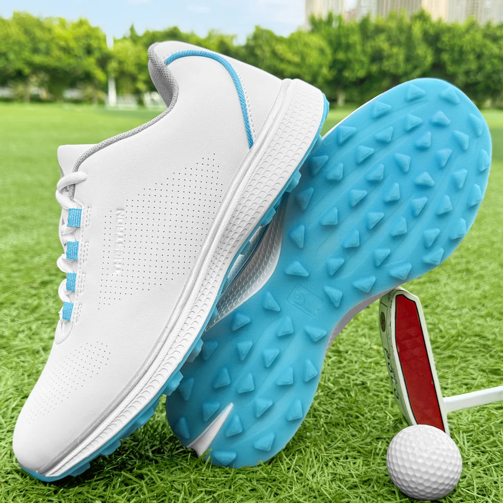 Damskie buty golfowe outdoorowe antypoślizgowe do chodzenia i uprawiania sportu, profesjonalne buty golfowe bez kolców dla par.