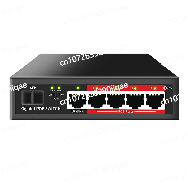 4-Port Gigabit PoE switch Gigabit ethenet 52w built-in power supply, ip camera compliant with IEEE802.3af/at