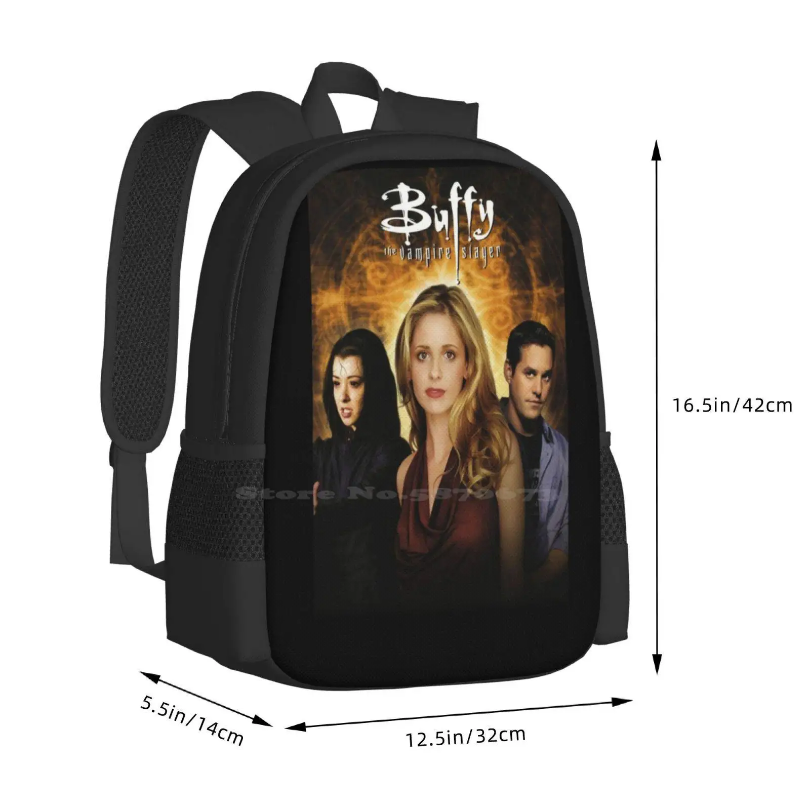 Buffy Teen College Student zaino Pattern Design Bags Buffy The Vampire Vampires Series anni '90 Vintage Logo Willow Love Btvs