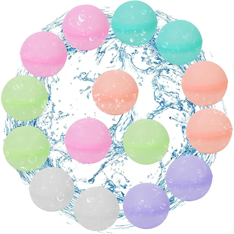 Magnet-Free Reusable Self Sealing Silicone Splash Balls Refillable Water Balls For Beach Swimming Pool Outdoor Water Activities