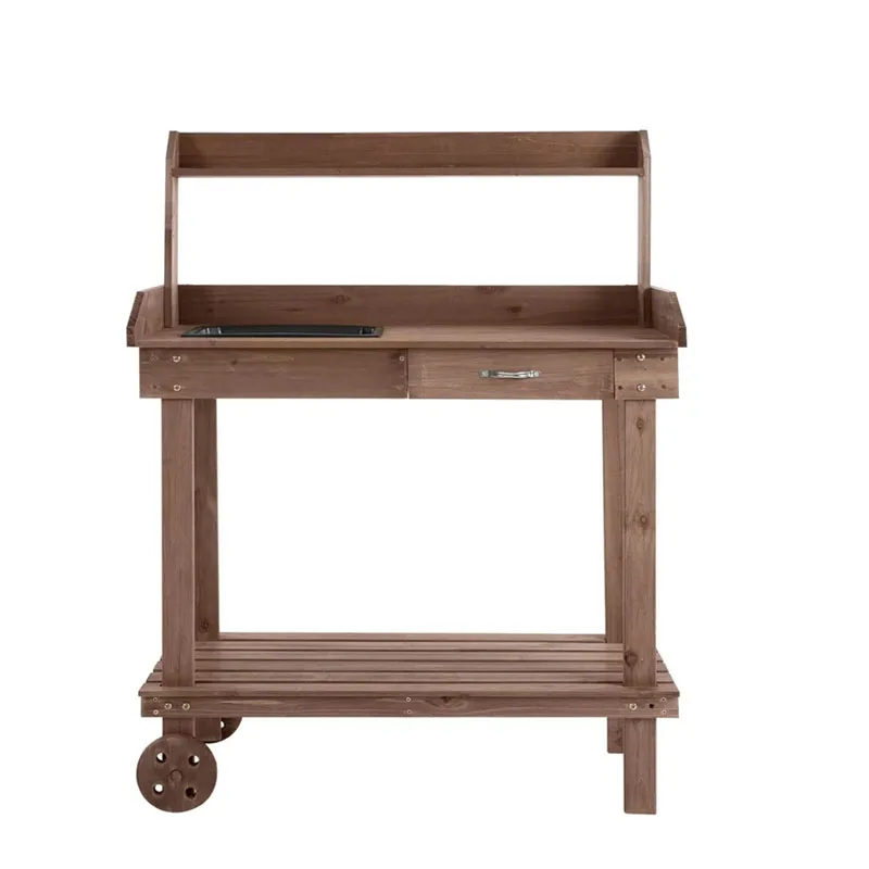 Potting Bench Work Garden Bench Garden Tool Table Workstation Table Wooden Potting Table