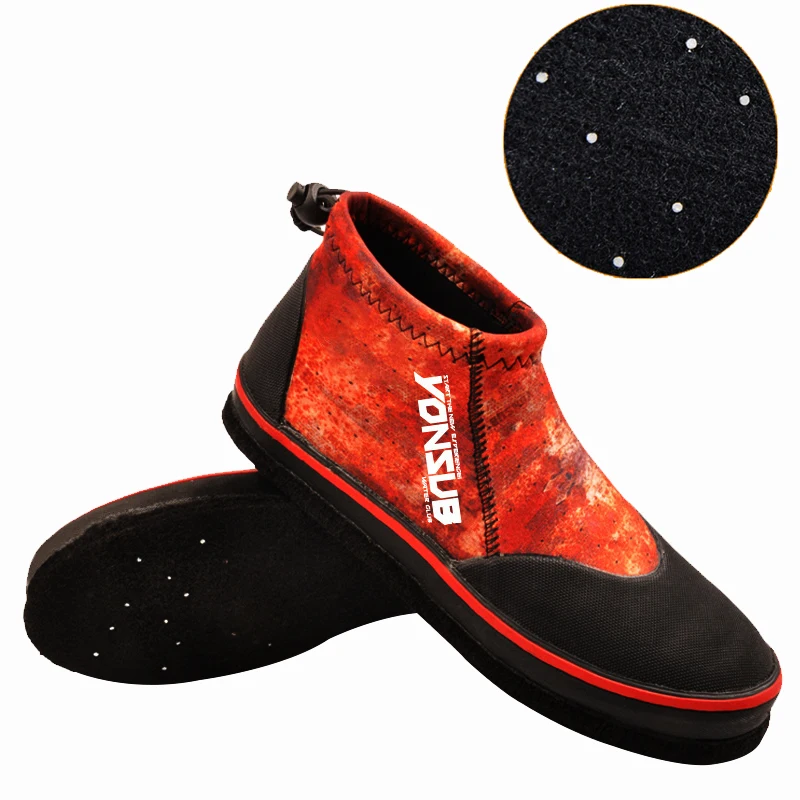 Outdoor Wading Shoes Sea Fishing Anti-Slip Steel Spike Felt Sole Rock Fishing Professional Fishing Shoes