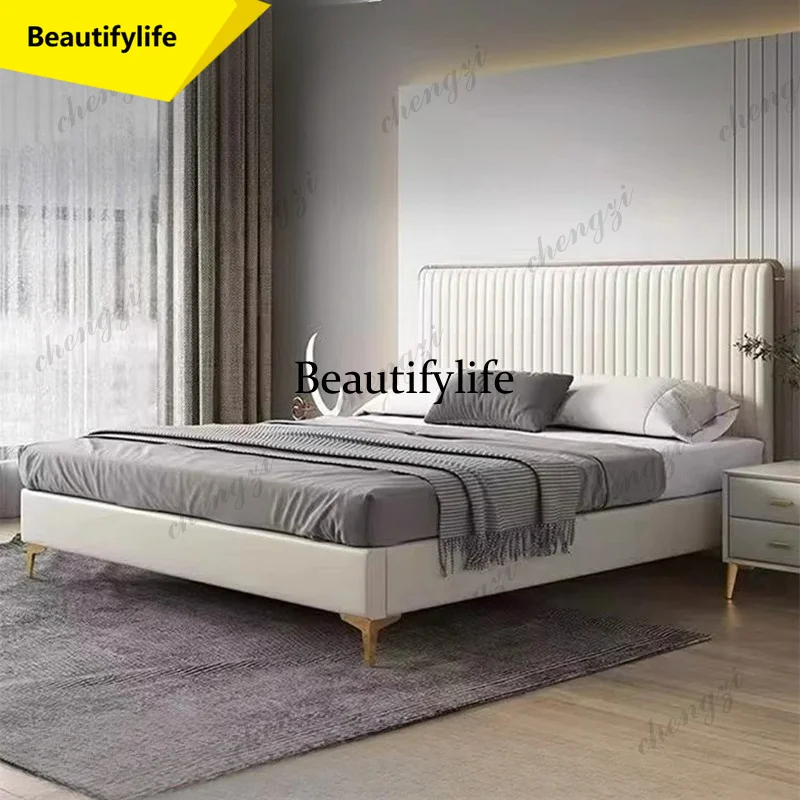 

X188 Headboards Modern Bed Sofa Loft Frame Double Bedroom Design Massage Bed Simple Sleeping Letto Matrimoniale Unique Furniture