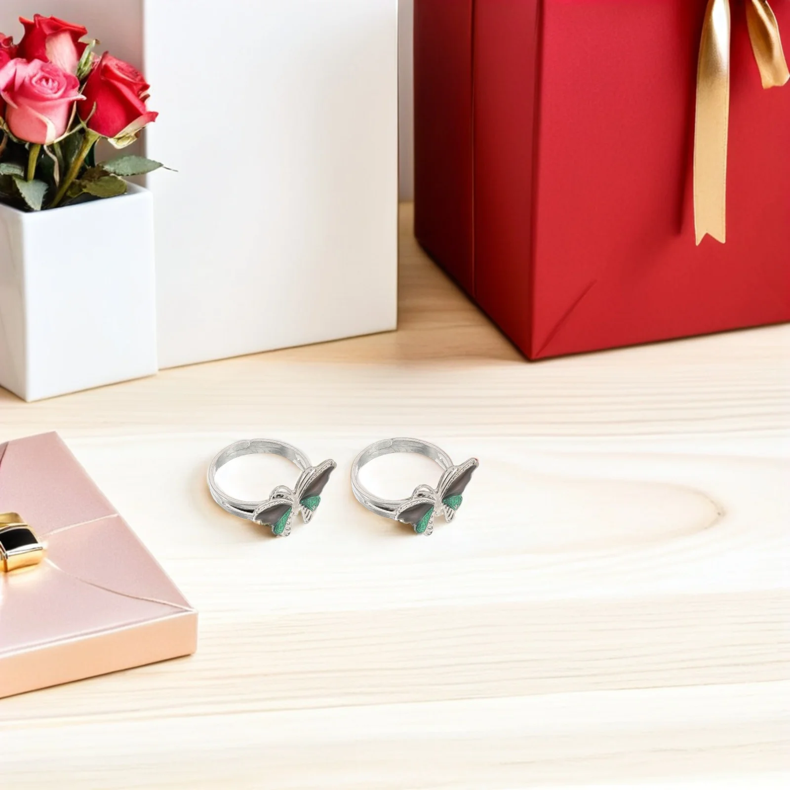 10 stuks vlinder stemmingsringen verstelbare kleur veranderende open ringen verjaardagsfeestje gunst goodie bag vulstoffen klaslokaal beloningen kinderen