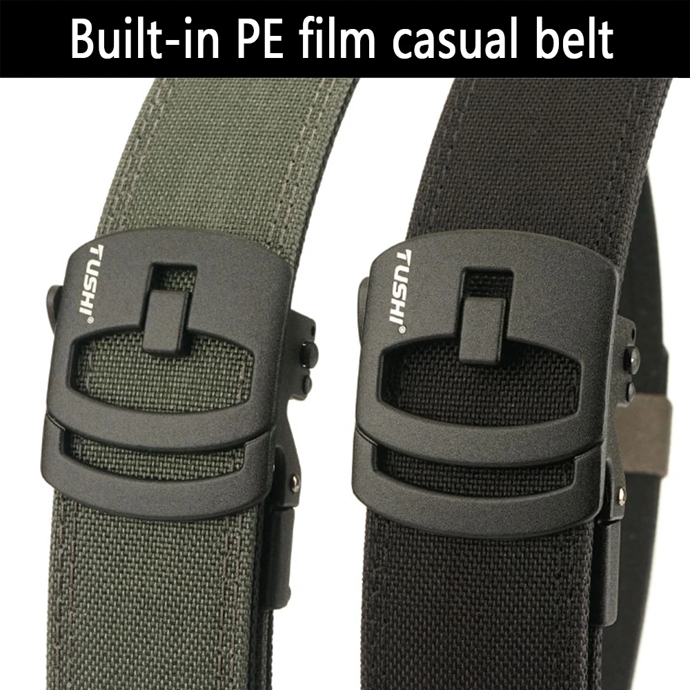 Tushi neuer militärischer neuer Gürtel für Männer robuste Nylon Metall automatische Schnalle Polizei Waffen gürtel taktische Outdoor-Gürtel ipsc Zubehör – Detail 5