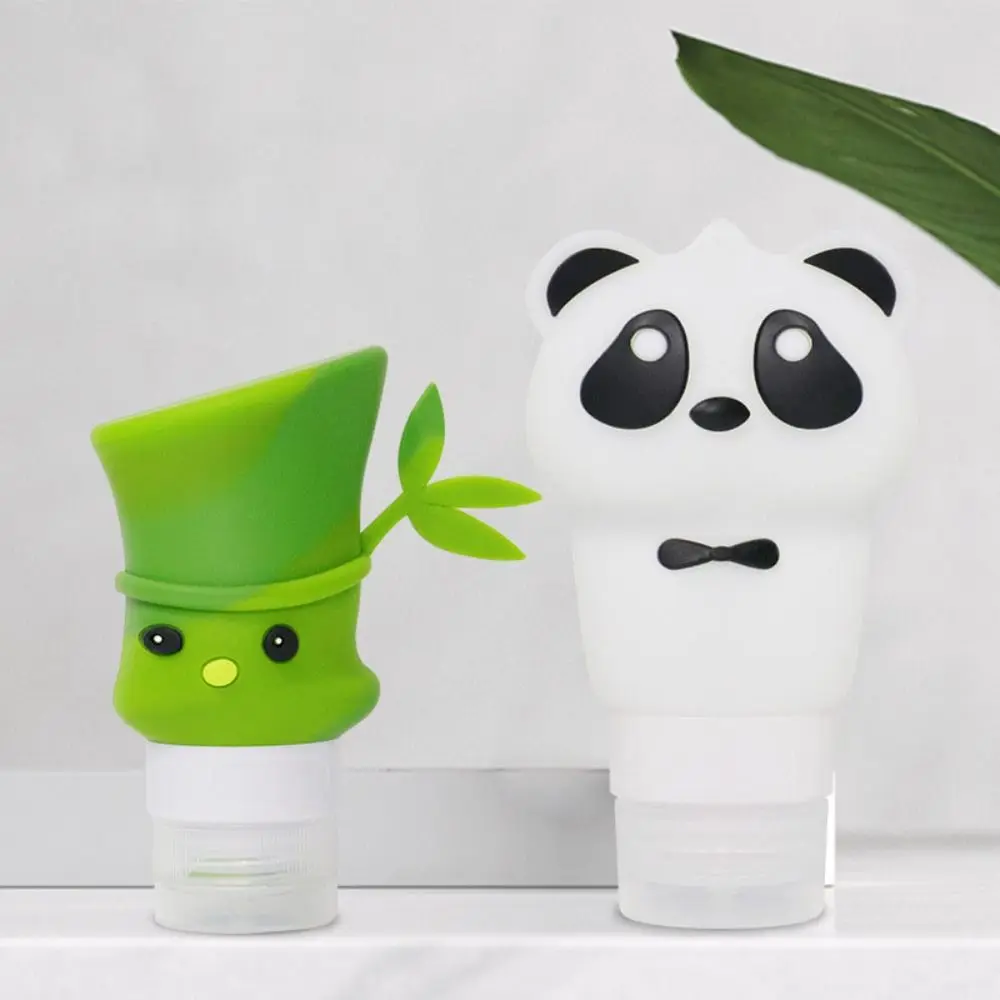 Press Panda Cosmetic Sample Organizer Leakproof Storage Vacuum Containers Soft Refillable Bottle Panda Travel Bottle Skincare