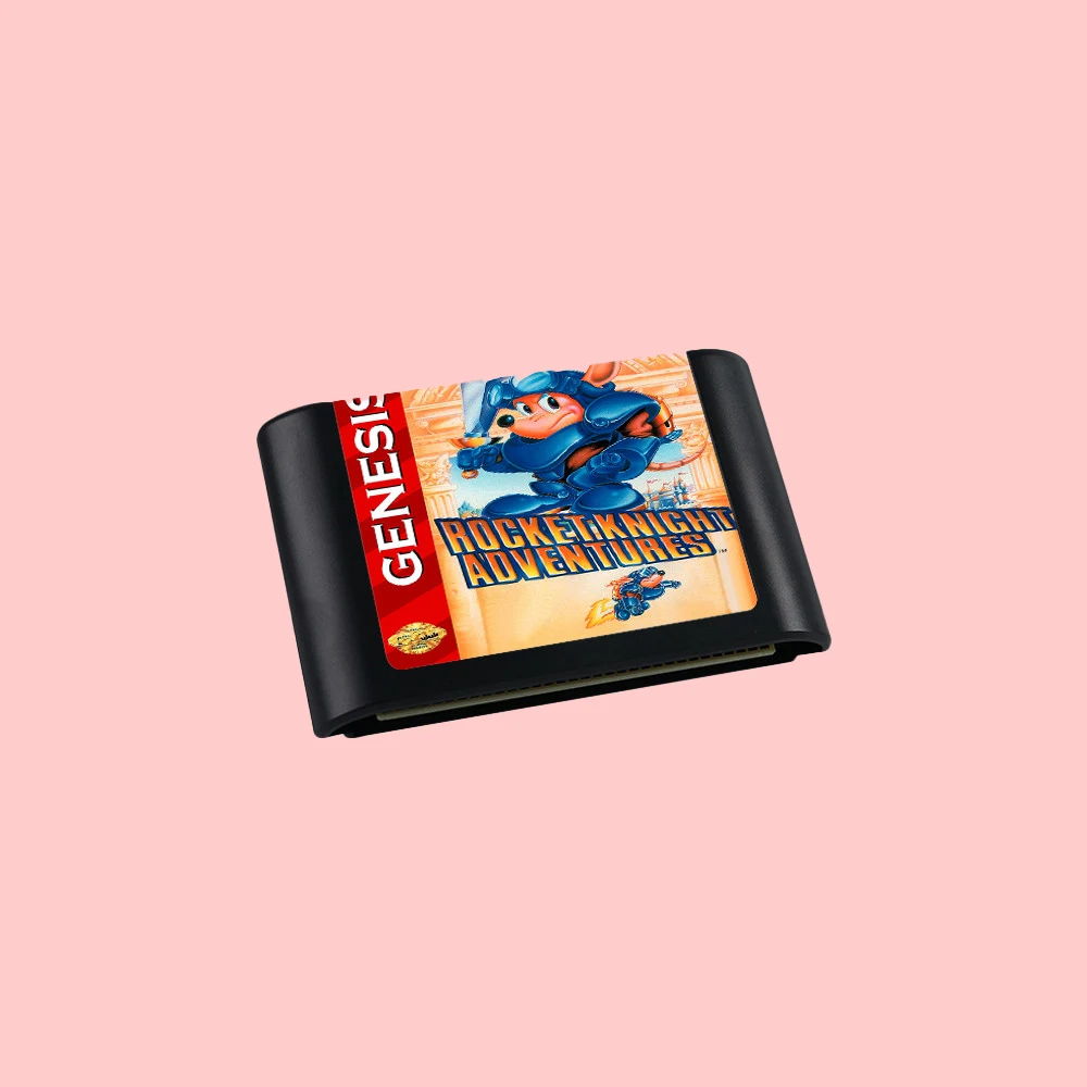 Rocket Knight Adventures versión de EE. UU. Caja de cartas de juego Manual para consolas Sega MD MegaDrive Genesis de 16 bits
