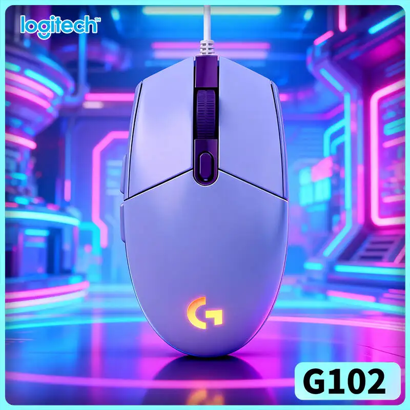 

Logitech G102 Prodigy Gaming Mouse, 1000Hz Polling Rate, Lightweight Build, RGB Lighting for RTS Games