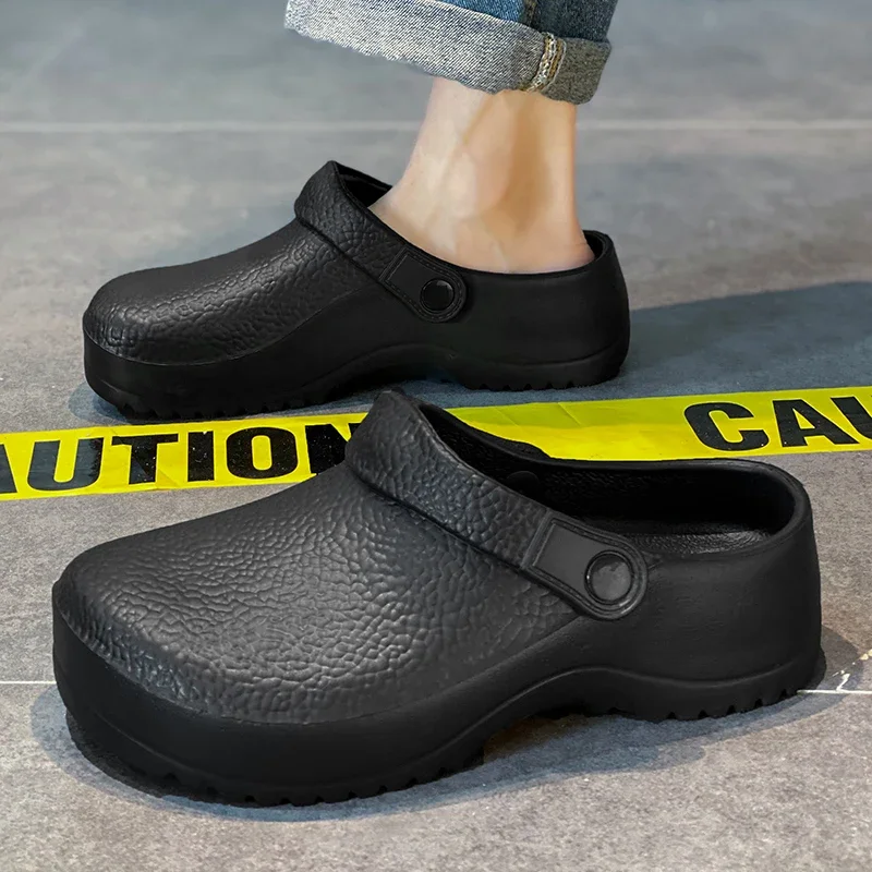 men chef shoes man garden clogs outdoor casual slipper sandal water-proof work shoes women garden shoe non-slip kitchen shoe