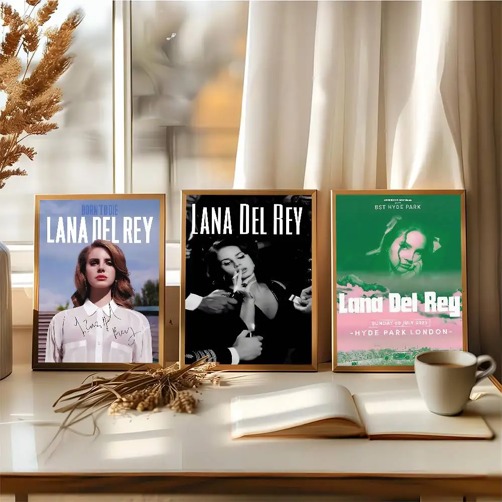 L-Lana Del Singer Reyes ملصقات كلاسيكية عتيقة مقاومة للماء ملصق ورقي للمقهى وبار ديكور المنزل